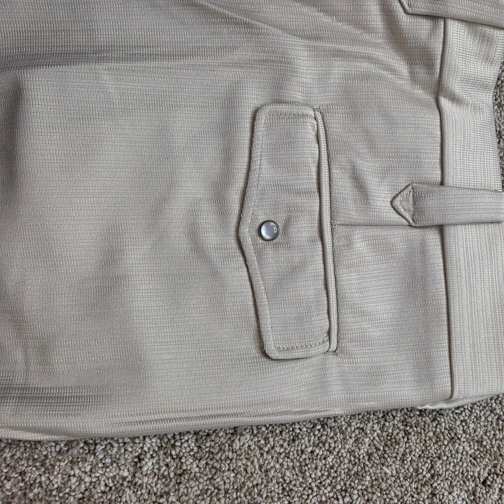 NEW Patrini Couture Dress Pants Mens 36x32 Cream Textured Western Retro Formal